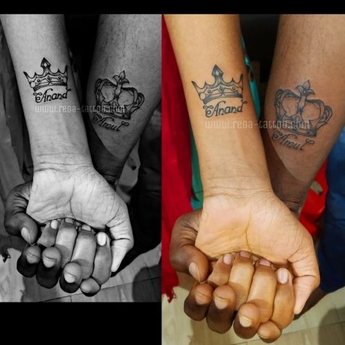 "Forever Together: Couple Tattoos Near Me." Tattoo shops near Me , Chennai , Padi