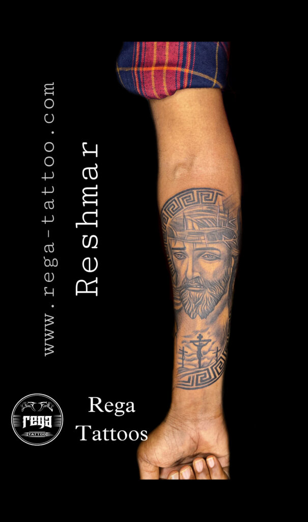 Sure, here's a description related to "religious tattoo", "tattoo shops near me Chennai", and "Jesus tattoos": Religious tattoos, including Jesus tattoos, are a popular form of body art that can express a person's faith, beliefs, and values. These tattoos often feature religious symbols, images, or quotes that hold significant meaning for the individual wearing them. Jesus tattoos can include depictions of Jesus on the cross, the face of Jesus, or other religious imagery associated with Christianity. When searching for a tattoo shop that specializes in religious tattoos, it's important to find an artist or shop that is respectful of the religious significance of the design. The tattoo artist should be able to discuss and understand the meaning behind the religious imagery and provide guidance on the placement and design of the tattoo. They should also use sterile equipment and follow proper safety protocols to ensure a safe and hygienic tattooing experience. To find a tattoo shop near you in Chennai that specializes in religious tattoos, you can search for "tattoo shops near me Chennai" and then look for shops that advertise religious tattoo designs. You can also read reviews and check the shop's portfolio of previous work to get a sense of their style and expertise.